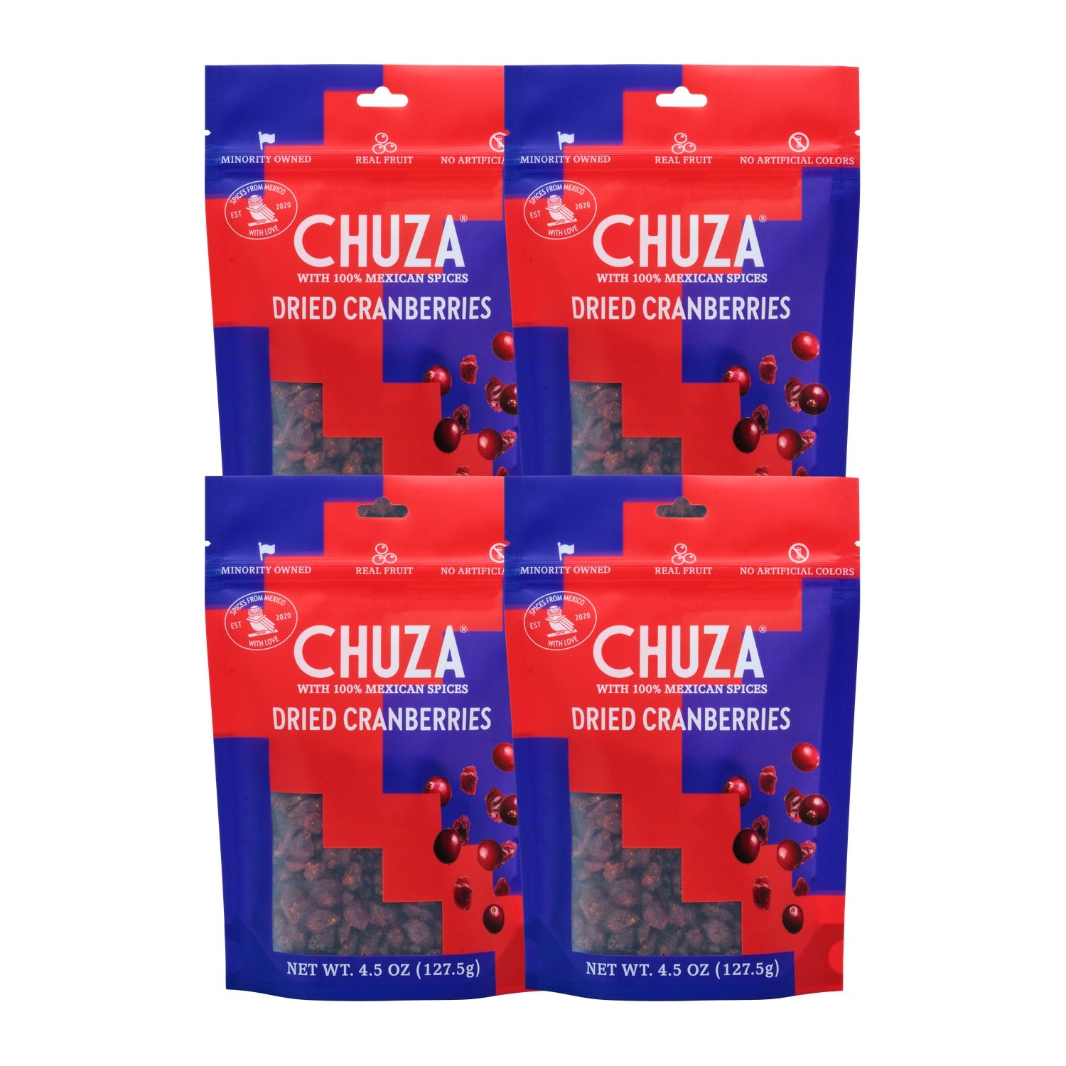 Dried Cranberry with Chili-Seasoning — 4 Pack
