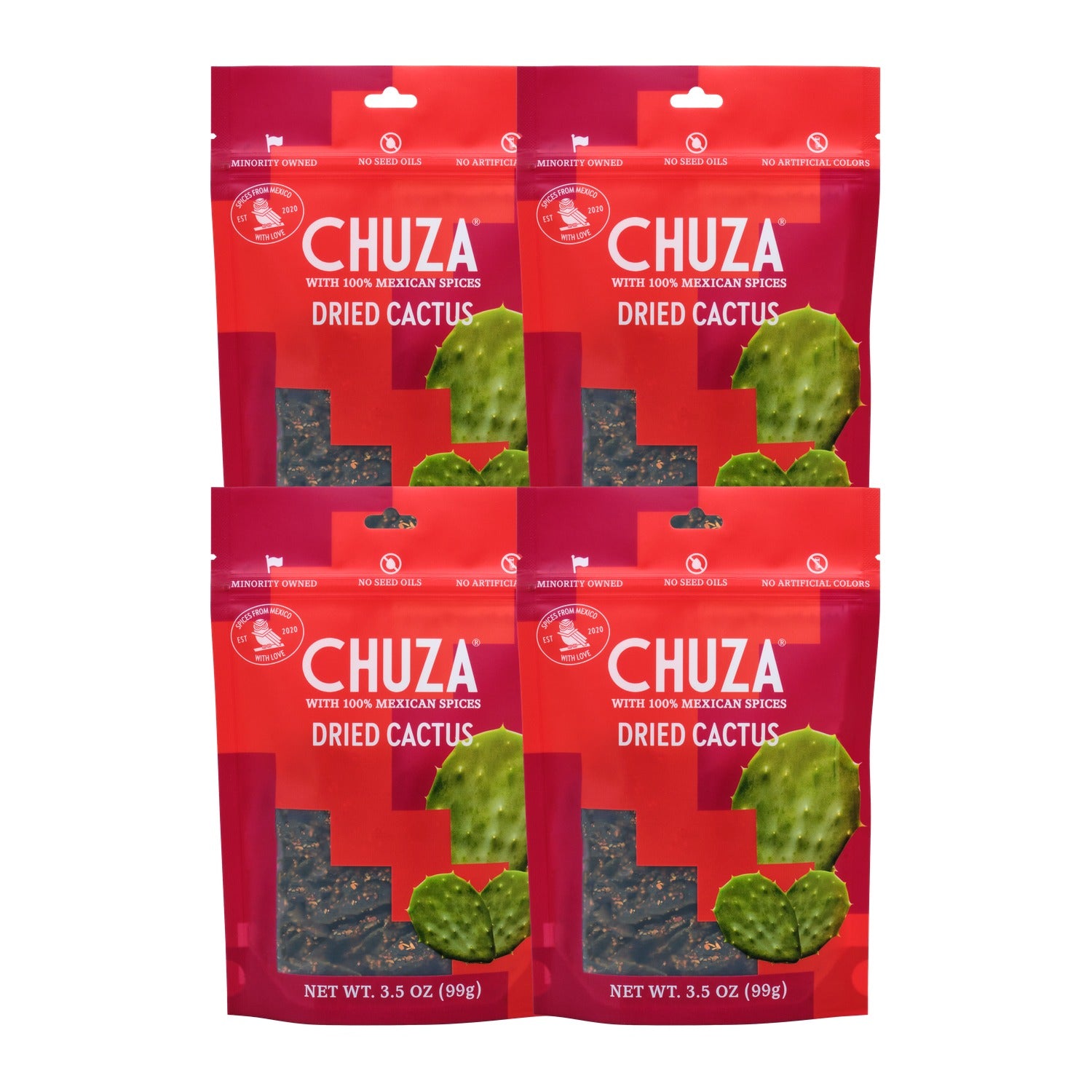 Dried Cactus with Chili-Seasoning — 4 Pack