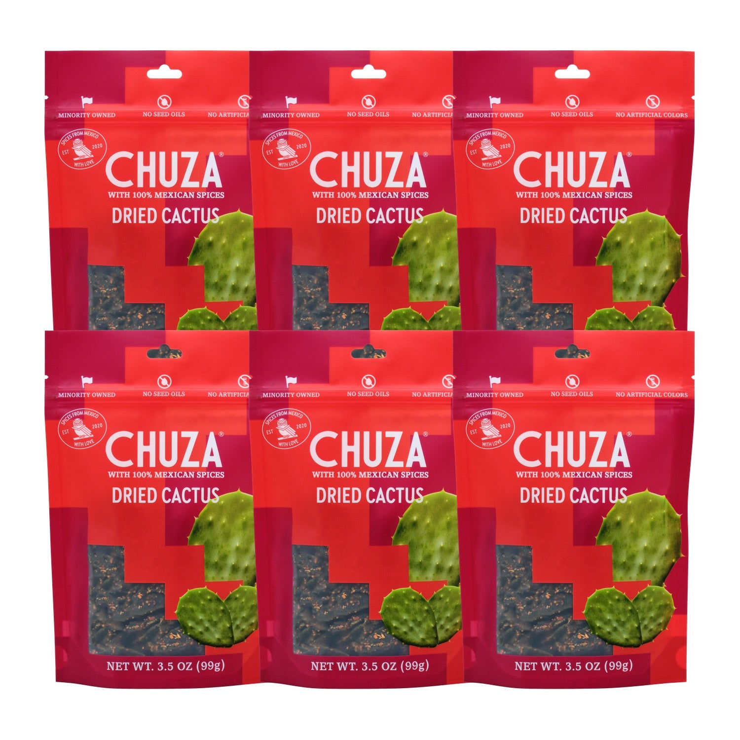 Dried Cactus with Chili-Seasoning — 6 Pack
