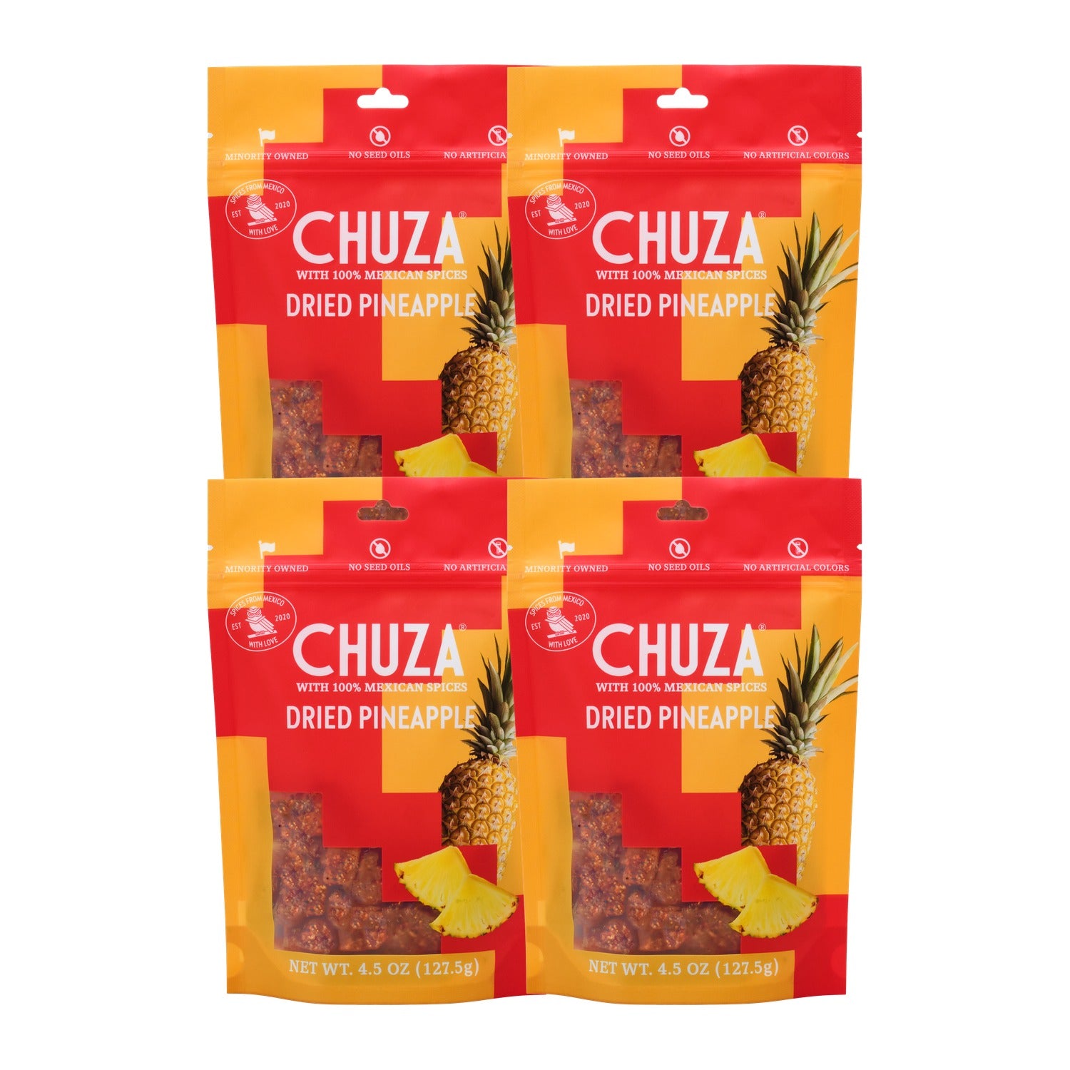 Dried Pineapple with Chili-Seasoning — 4 Pack